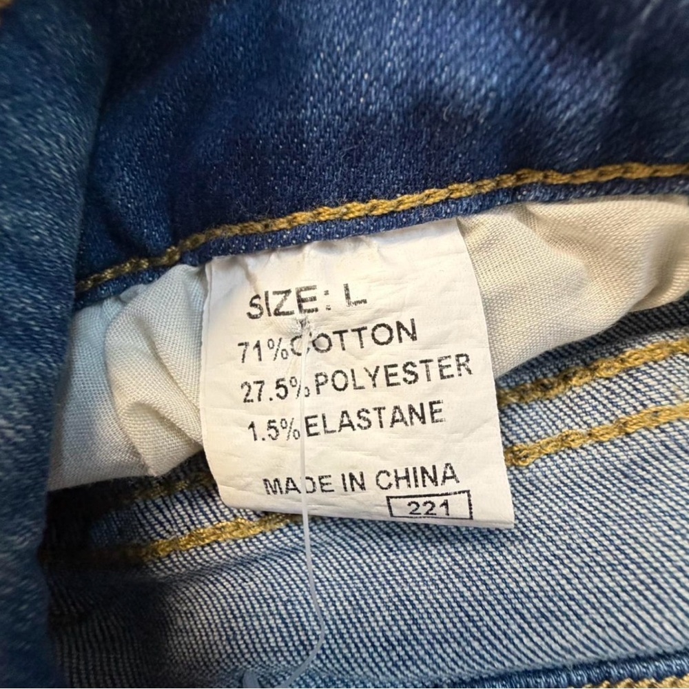 Distressed Medium Wash Flared Jeans Women’s Large Western Boho Denim Classic - Picture 2 of 6